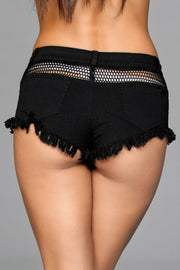 Black Denim Booty Short Pants Casual Hot Sexy Mini Jeans For Ladies - Spicy and Sexy