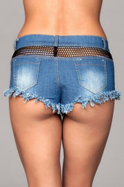 Blue Denim Booty Short Pants Casual Hot Sexy Mini Jeans For Ladies - Spicy and Sexy