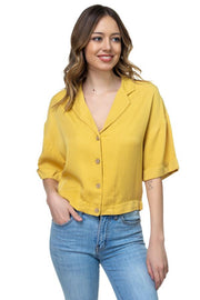 Boxy Button Down Shirt - Spicy and Sexy