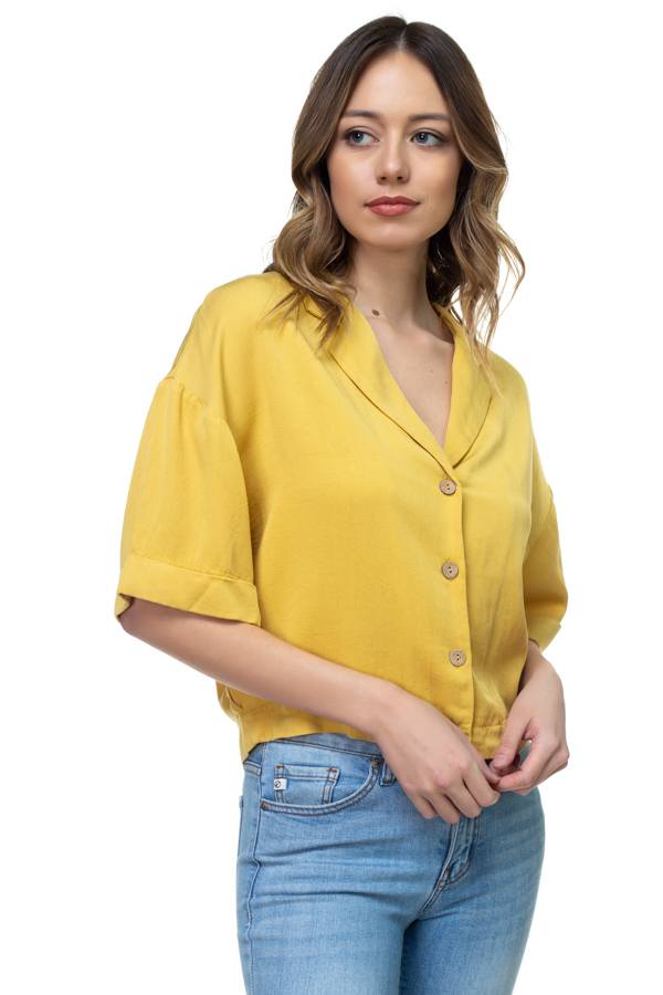 Boxy Button Down Shirt - Spicy and Sexy