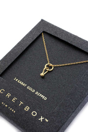 Secret Box Dainty Ring Charm Necklace - Spicy and Sexy