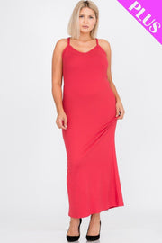 Plus Size Racer Back Maxi Dress - Spicy and Sexy