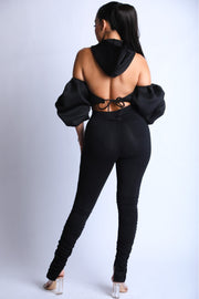 Puff Sleeve Hoodie Set - Spicy and Sexy