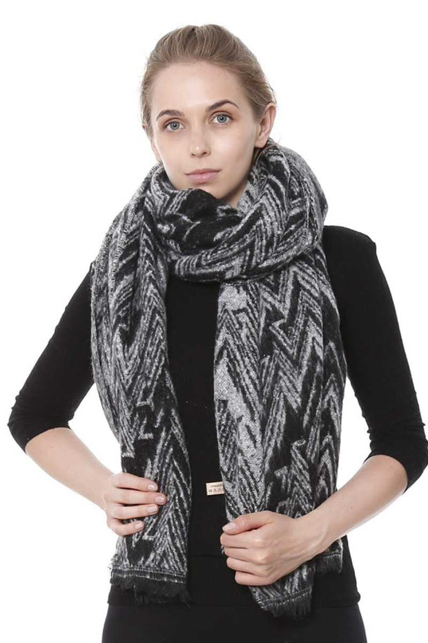 Zig Zag Printed Oblong Scarf - Spicy and Sexy