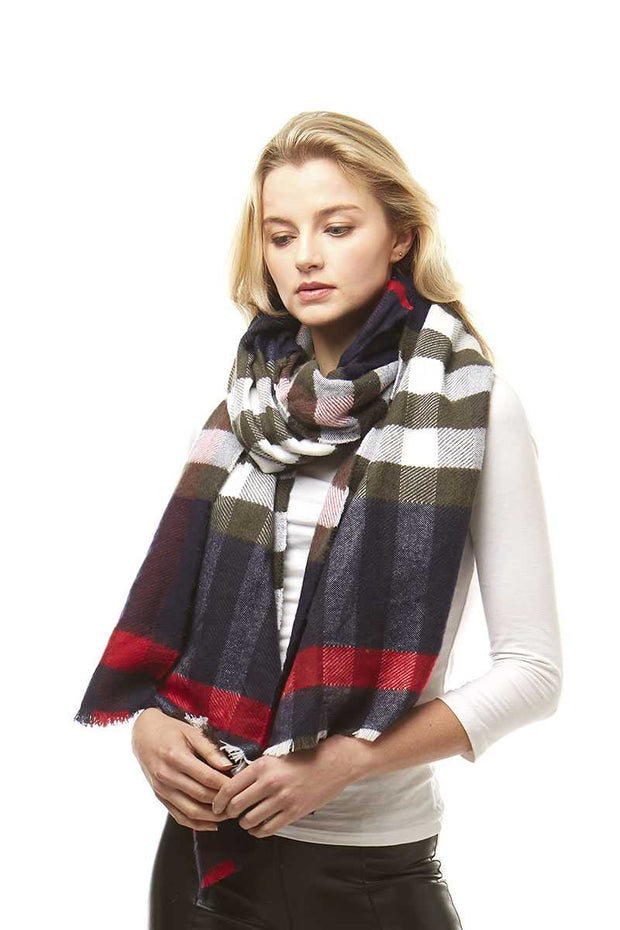 Plaid Oblong Scarf - Spicy and Sexy