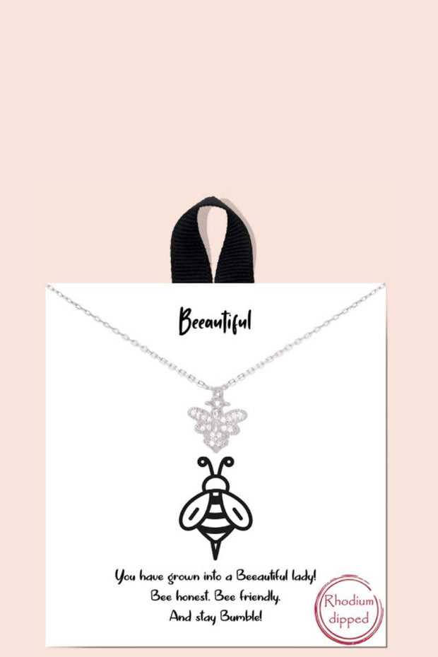 Beeautiful Pendant Dainty Message Necklace - Spicy and Sexy