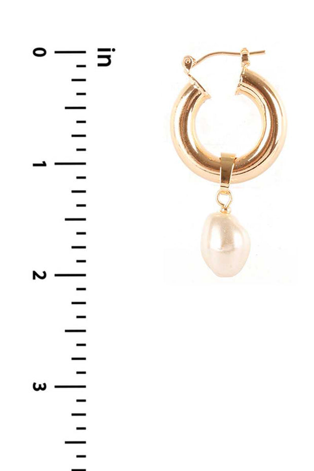 Pearl Dangle Huggie Earring - Spicy and Sexy