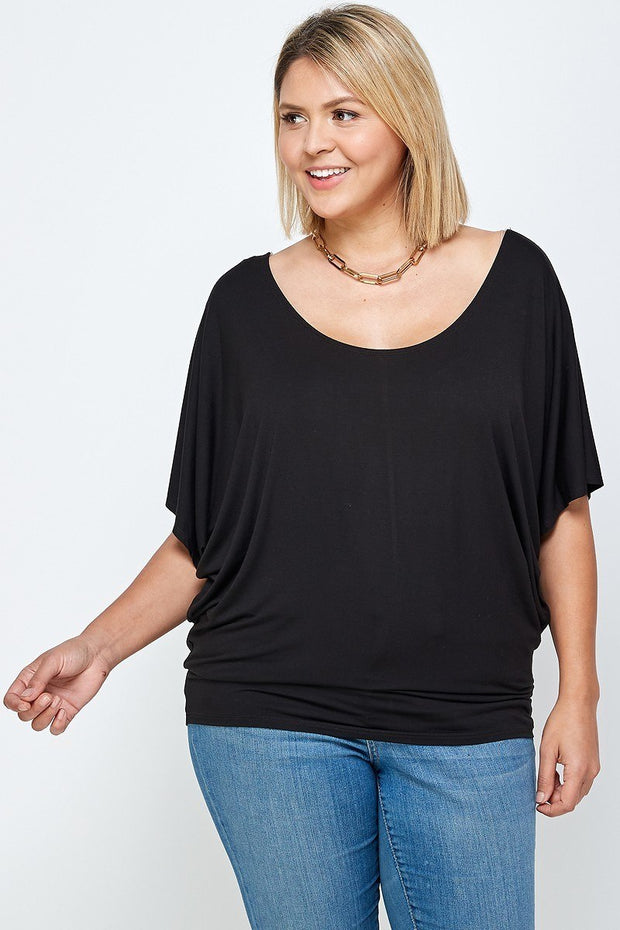 Solid Knit Top With A Flowy Silhouette - Spicy and Sexy