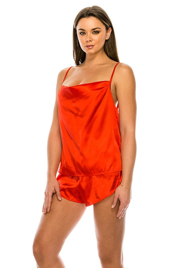 Satin Pj Short Set - Spicy and Sexy
