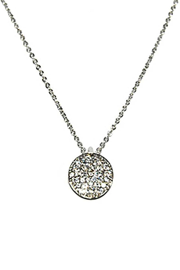 Metal Chain Rhinestone Round Pendant Necklace - Spicy and Sexy