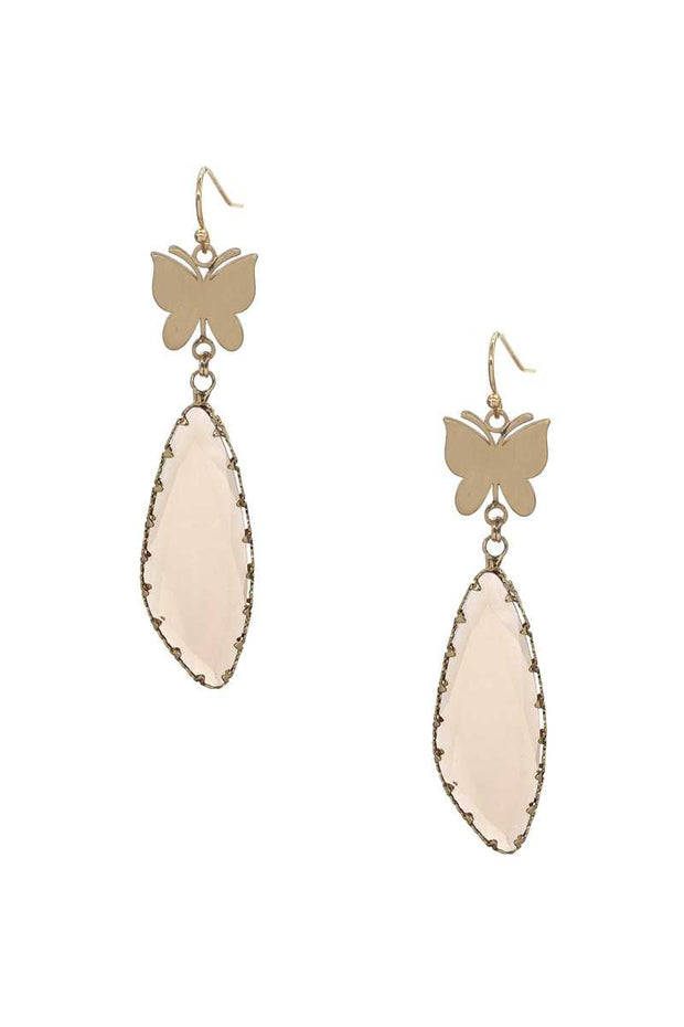 Fashion Butterfly Clear Stone Dangle Earring - Spicy and Sexy