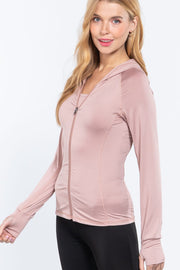 Long Sleeve Hoodie Workout Track Jacket - Spicy and Sexy