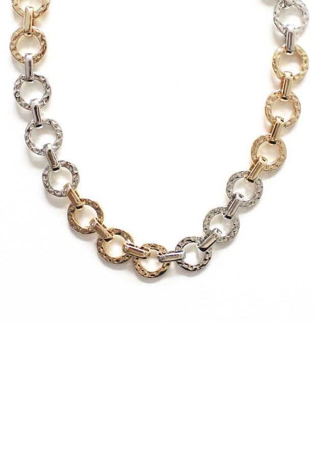 Fashion Metal Two Tone Necklace - Spicy and Sexy