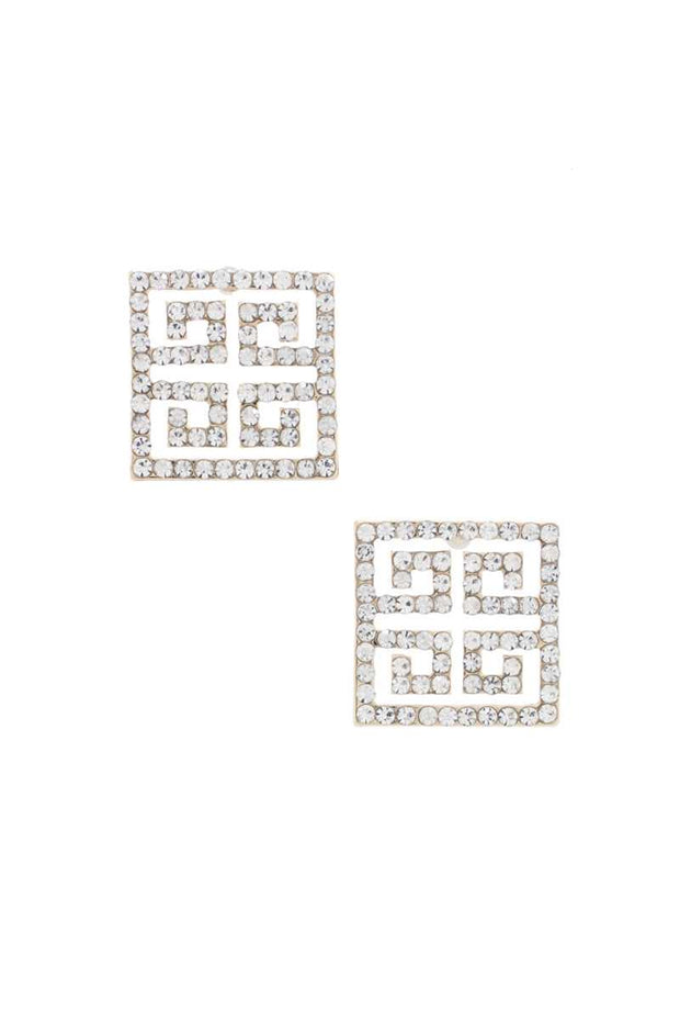 Maze Square Rhinestone Earring - Spicy and Sexy