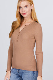 Viscose Henley Sweater - Spicy and Sexy