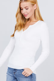 Viscose Henley Sweater - Spicy and Sexy