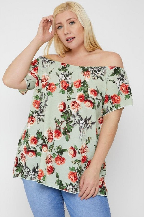 Floral Print Off The Shoulder Top - Spicy and Sexy