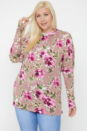 Flattering Cutout Details Floral Print Top - Spicy and Sexy