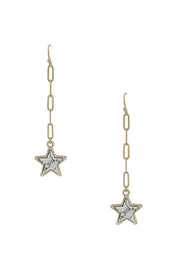 Chain Link Marble Star Earring - Spicy and Sexy