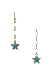 Chain Link Marble Star Earring - Spicy and Sexy