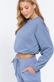 Adjustable Waist French Terry Top - Spicy and Sexy
