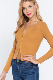 Rib Sweater Top With Front Zipper - Spicy and Sexy