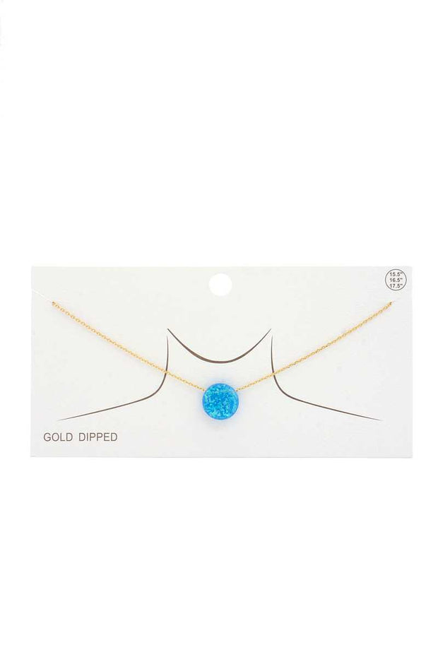 Iridescent Circle Gold Dipped Necklace - Spicy and Sexy