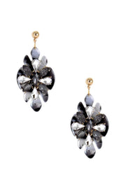 Acetate Rhinestone Flower Dangle Earring - Spicy and Sexy