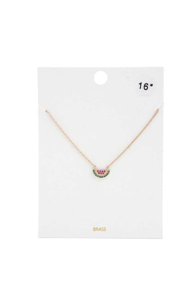 Dainty Watermelon Slice Charm Necklace - Spicy and Sexy