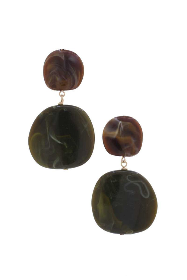 Acetate Resin Double Circle Earring - Spicy and Sexy