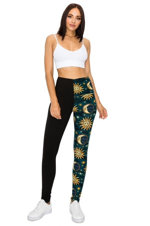 Spliced 5-inch Long Yoga Style Banded Lined Knit Legging With High Waist - Spicy and Sexy
