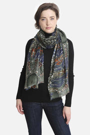 Fashion Feather Print Skinny Scarf - Spicy and Sexy