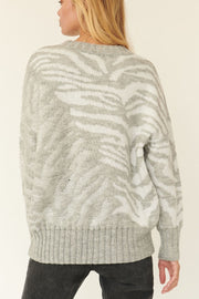 A Zebra Print Pullover Sweater - Spicy and Sexy