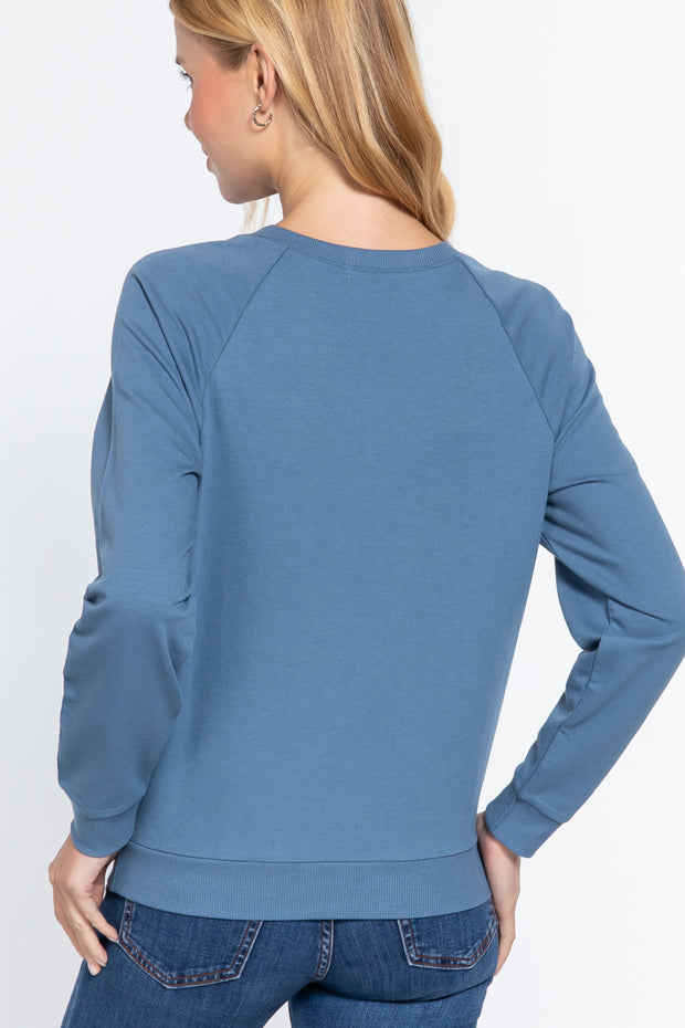 Sequins French Terry Pullover Top - Spicy and Sexy