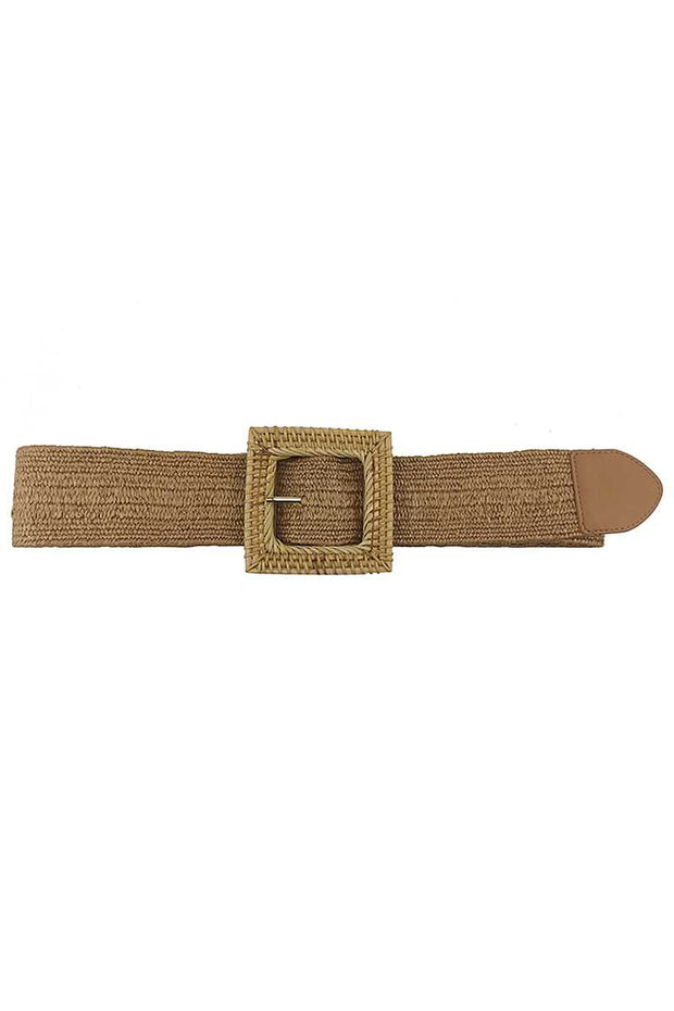 Fashion Square Straw Buckle Belt - Spicy and Sexy