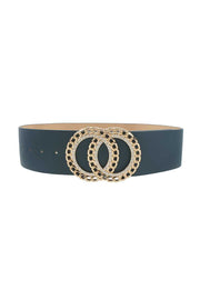 Double Circle Chain And Rhinestone Trim Design Belt - Spicy and Sexy