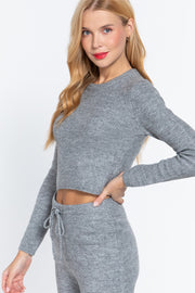 Long Sleeve Crew Neck Sweater Top - Spicy and Sexy