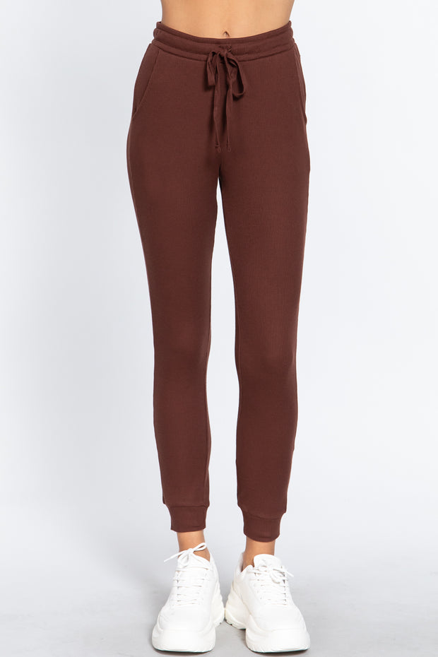 Waist Band Side Pocket Thermal Pants - Spicy and Sexy