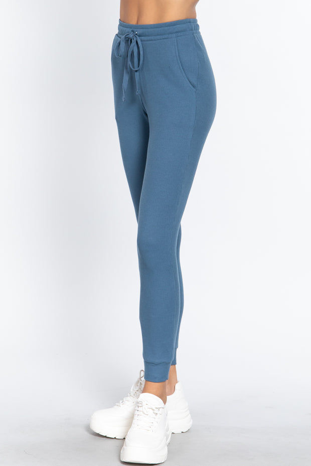 Waist Band Side Pocket Thermal Pants - Spicy and Sexy