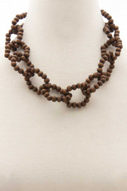 Color Wood Bead O Link Necklace - Spicy and Sexy