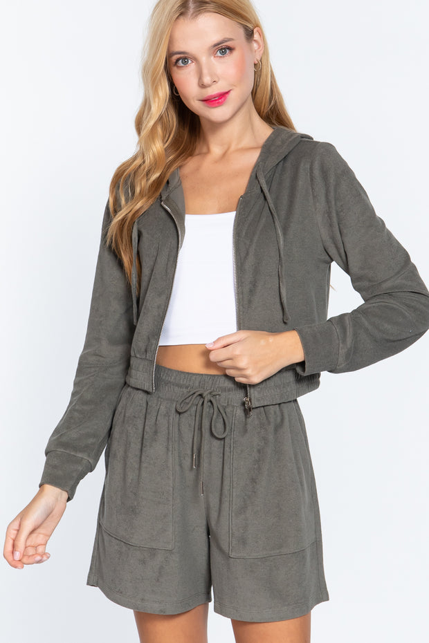 Hoodie Terry Towelling Jacket - Spicy and Sexy