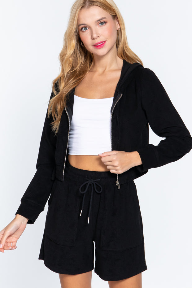 Hoodie Terry Towelling Jacket - Spicy and Sexy