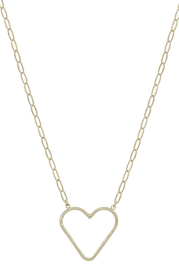 Metal Chain Heart Pendant Necklace - Spicy and Sexy