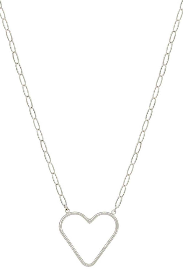 Metal Chain Heart Pendant Necklace - Spicy and Sexy