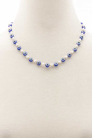 Evil Eye Pearl Bead Necklace - Spicy and Sexy