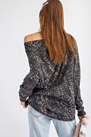 Tribal Printed Knit Top - Spicy and Sexy