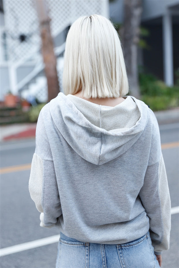 Belt & Reversed Details Zip-Up Hooded Sweater - Spicy and Sexy