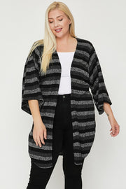 Multi-Color Striped Cardigan - Spicy and Sexy