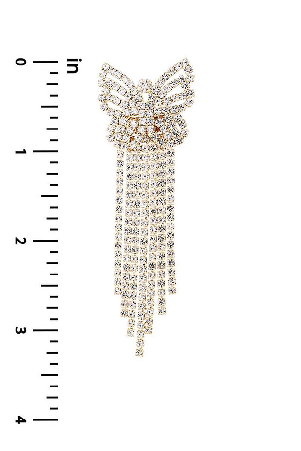 Rhinestone Butterfly Tassel Earring - Spicy and Sexy