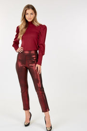 Animal Skin Vinyl Ankle Pants - Spicy and Sexy